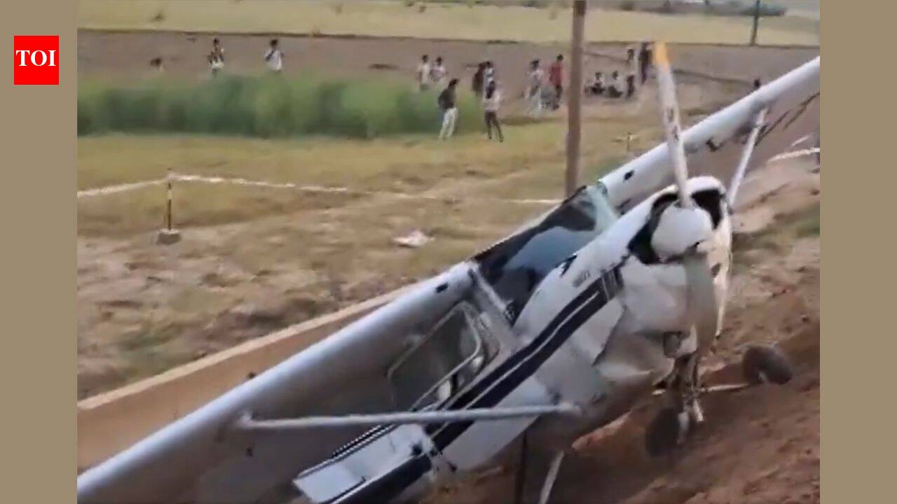Cessna crash lands near Highway in UP; trainee pilot unhurt | India News