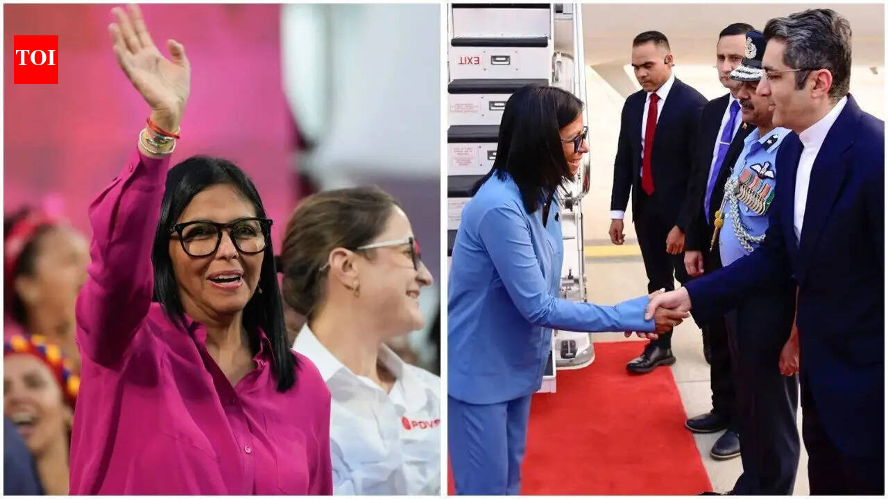 Delcy Rodriguez: Venezuela’s acting President Delcy Rodriguez arrives in India on 5-day visit | India News