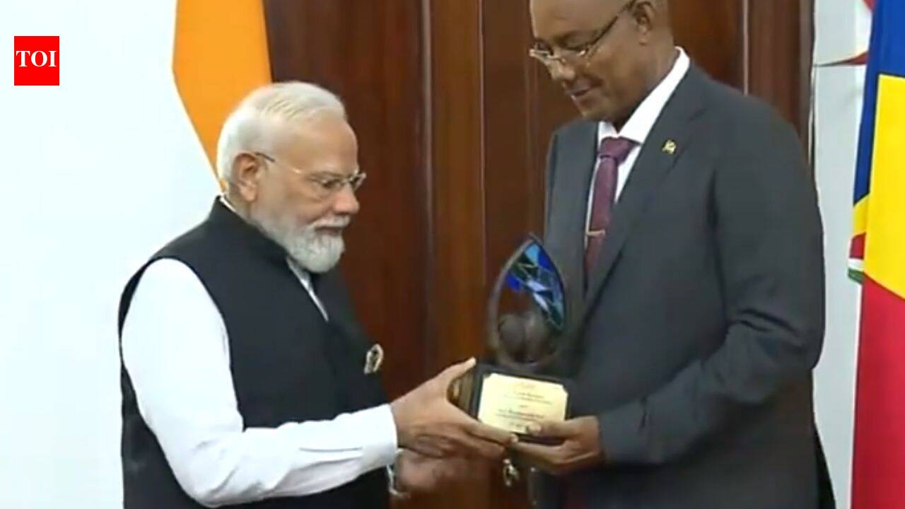 PM Modi Receives ‘Guardian of the Blue Horizon’ Award in Seychelles | India News