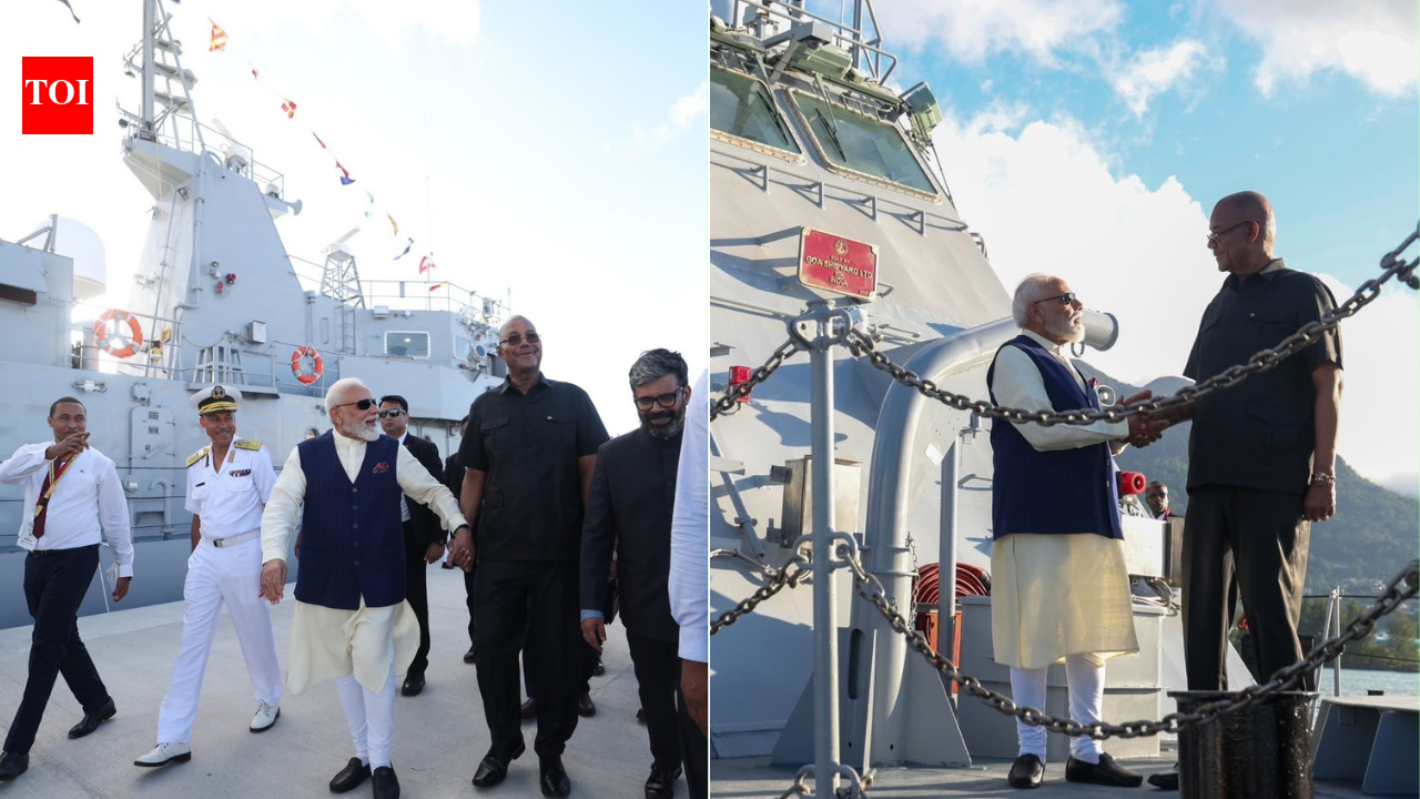PM Modi hands over Made-in-India patrol vessel, to Seychelles for maritime security | India News