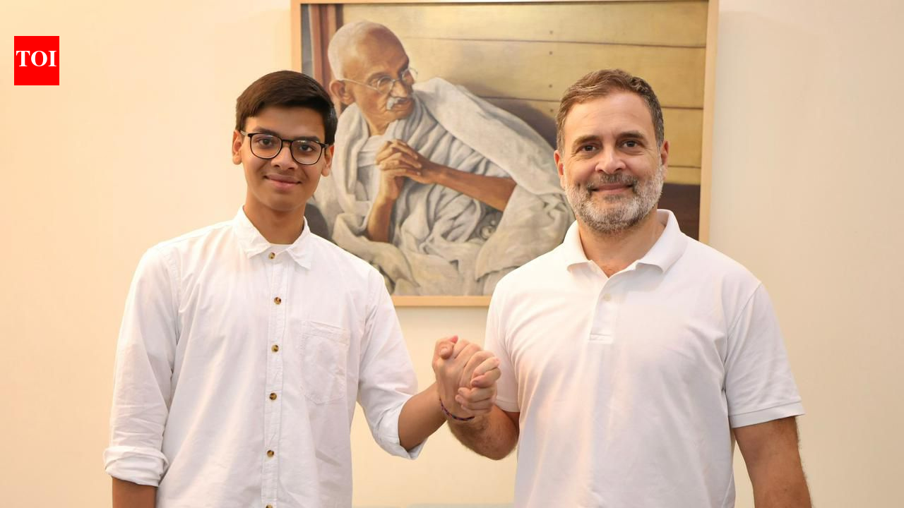 ‘Tender investigator’: Rahul Gandhi meets 17-year-old student who exposed CBSE-OSM anomalies | India News