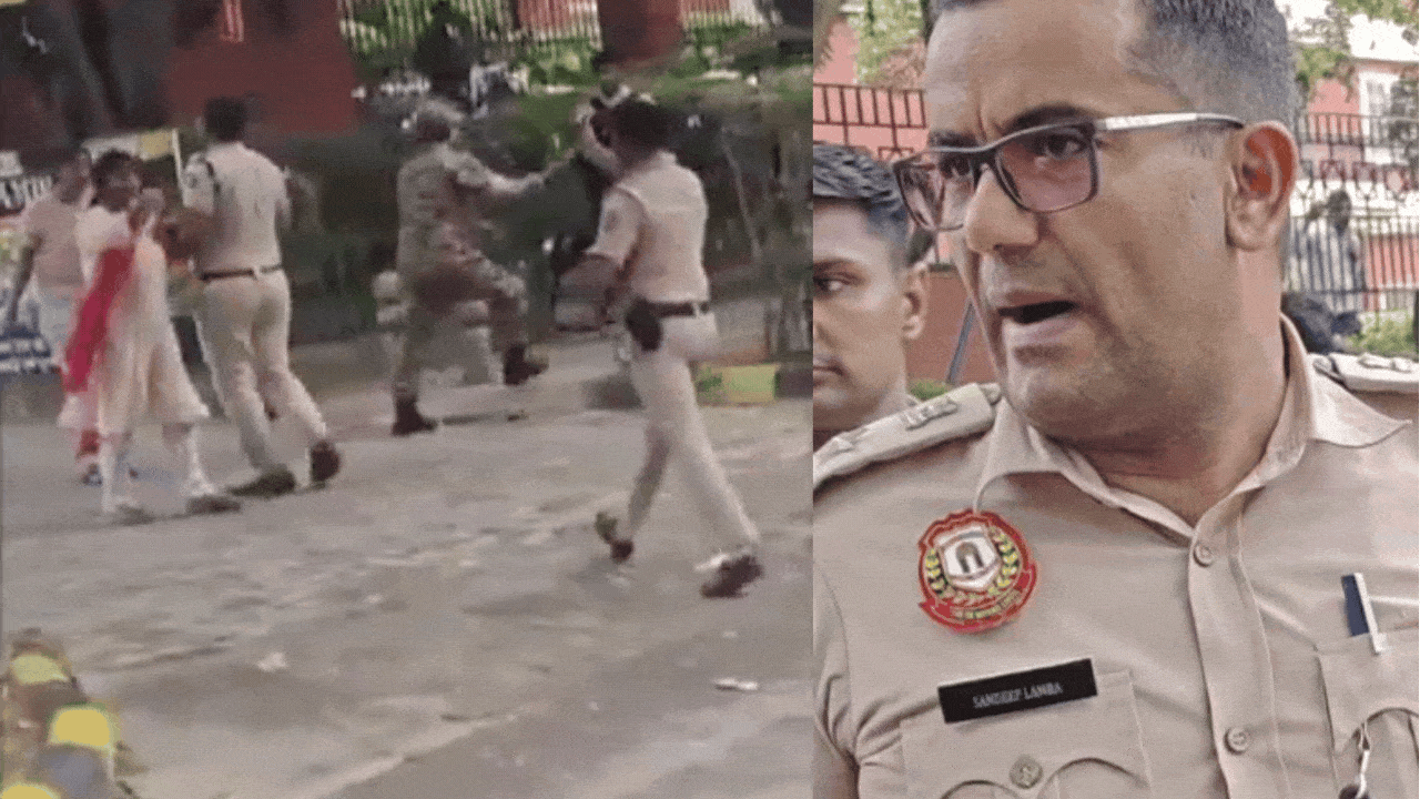 ‘Assaulted Protesters’ Video: Calls for Sandeep Lamba’s Suspension Rise After Viral Incident | India News