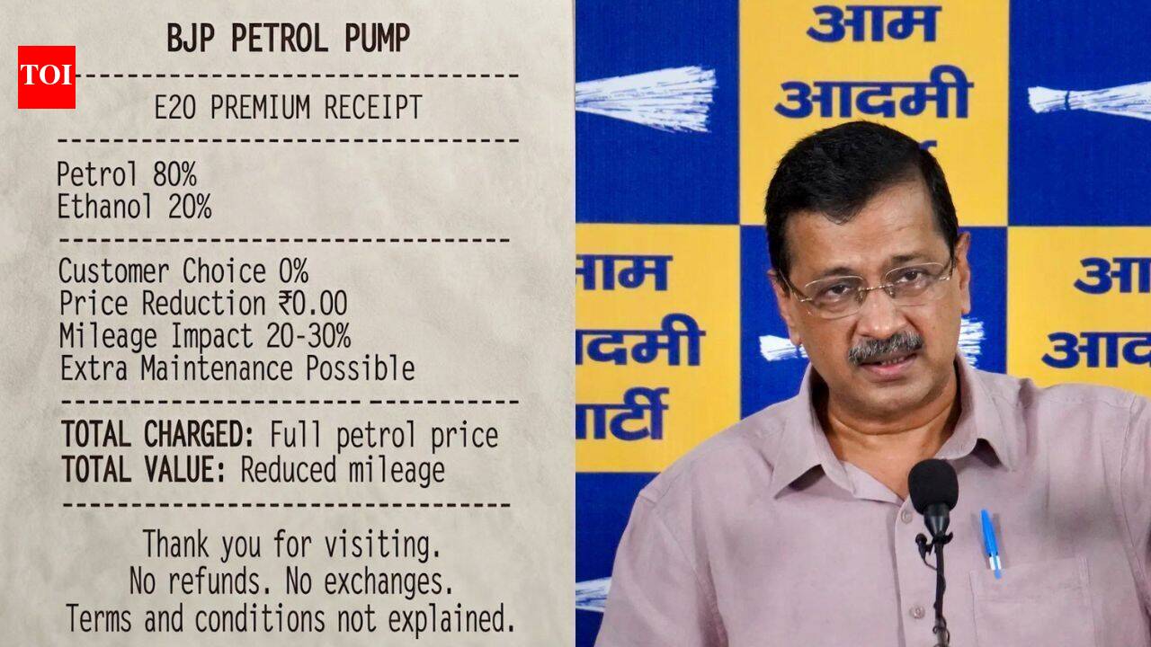 ‘BJP petrol pump’: AAP shares ‘E20 premium receipt’ in dig over ethanol blending | India News