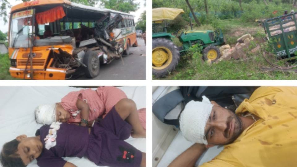 Bahraich News:सीमेंट लदी ट्रैक्टर-ट्रॉली से टकराई रोडवेज बस, एक की मौत; 11 यात्री घायल, महिला की हालत गंभीर – Roadways Bus Collides With Cement-laden Tractor-trolley In Bahraich One Dead, 11 Passengers Injured