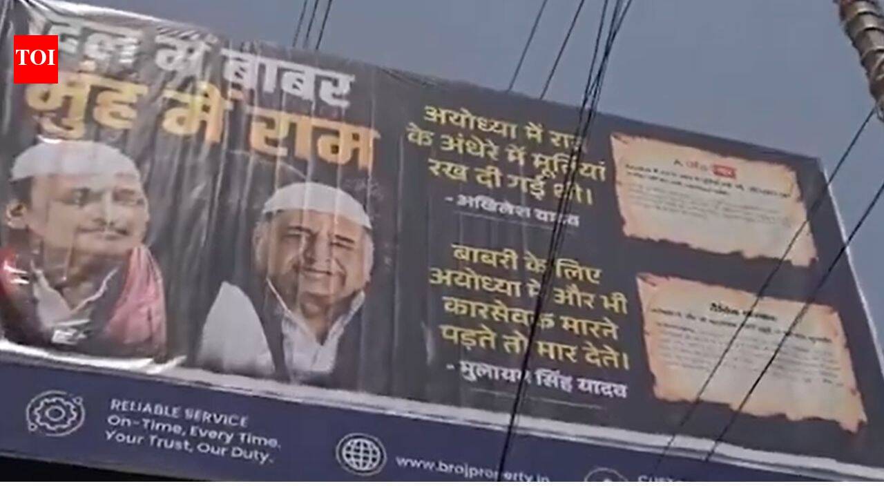 ‘Dil mein Babar, munh mein Ram’: Anti-SP posters targeting Mulayam, Akhilesh ignite fresh political storm in UP | India News