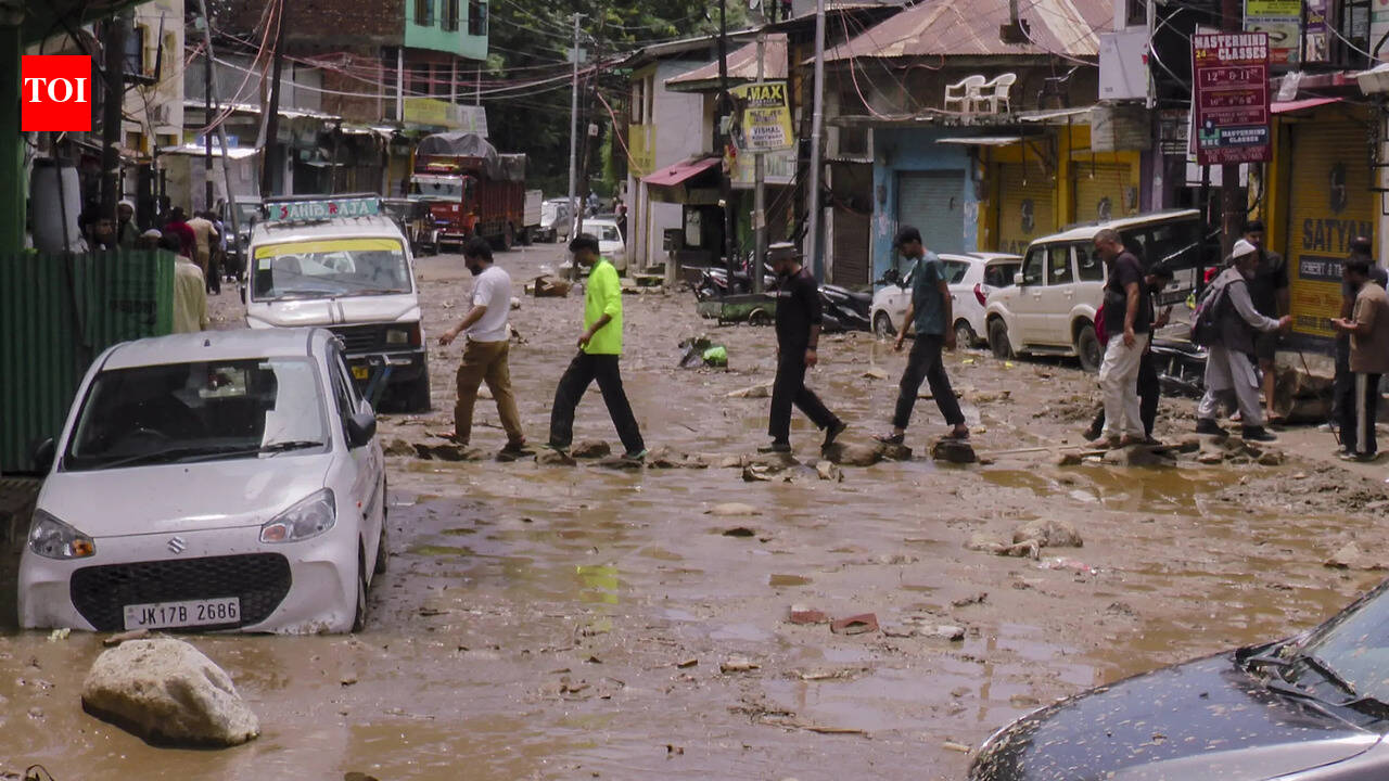 Heavy rains trigger flash floods in Doda, damage houses and roads | India News