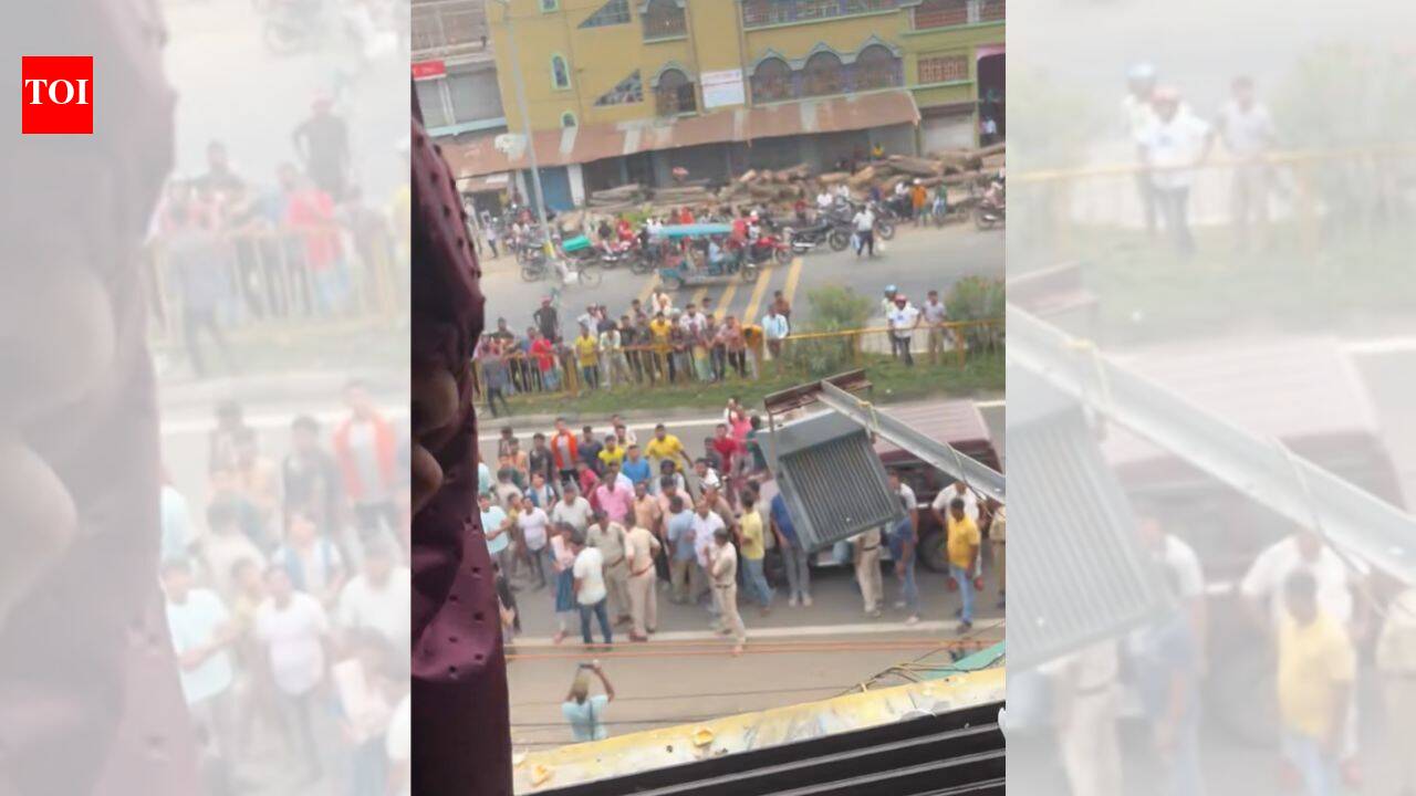 Mahua Moitra alleges eggs thrown by ‘BJP goons’ outside her office, shares video | India News