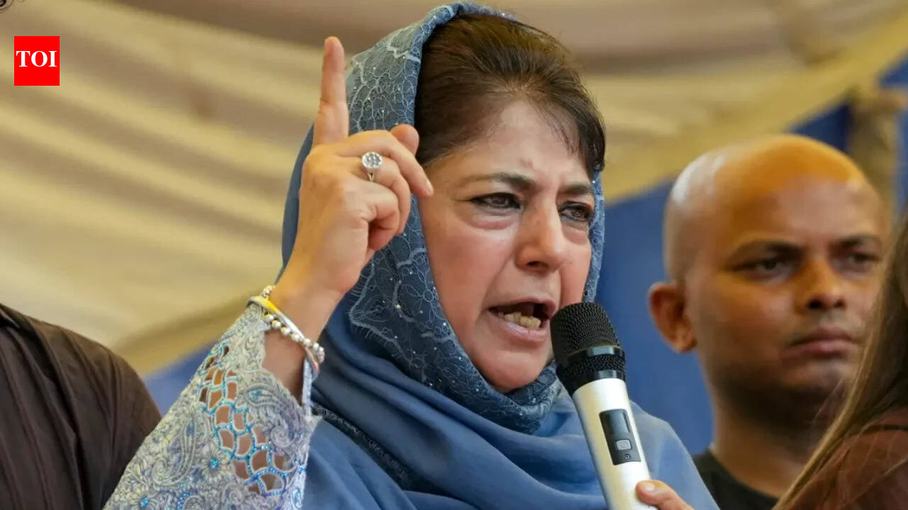 Mehbooba Mufti: Jammu and Kashmir: Mehbooba faces heat over Jantar Mantar comment, opposition accuses her justifying use of force in UT | India News
