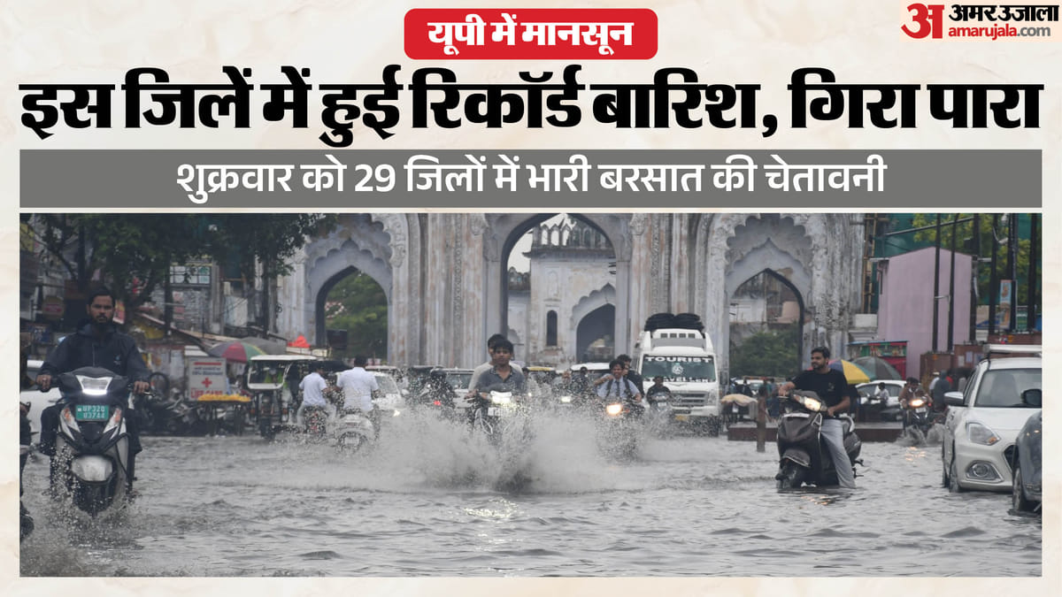 Up Weather:मानसून पूरी तरह से सक्रिय, आज प्रदेश के 46 जिलों में बरसात की चेतावनी; नौ डिग्री तक गिरा पारा – Up: Monsoon Fully Active In The State, Rain Warning Issued In 46 Districts On Friday, Mercury Dropped By Nine