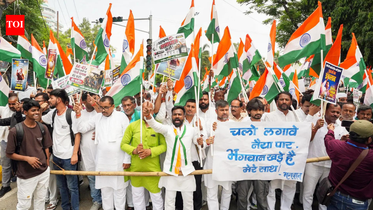 ‘AKs used against students’: RJD leaders march to Raj Bhavan against paper leaks, job crisis | India News