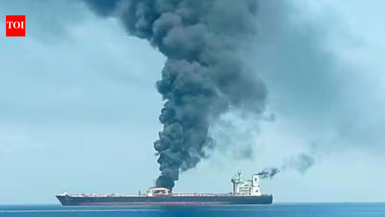 Crew rescued after India-flagged ship hit by projectile sinks | India News