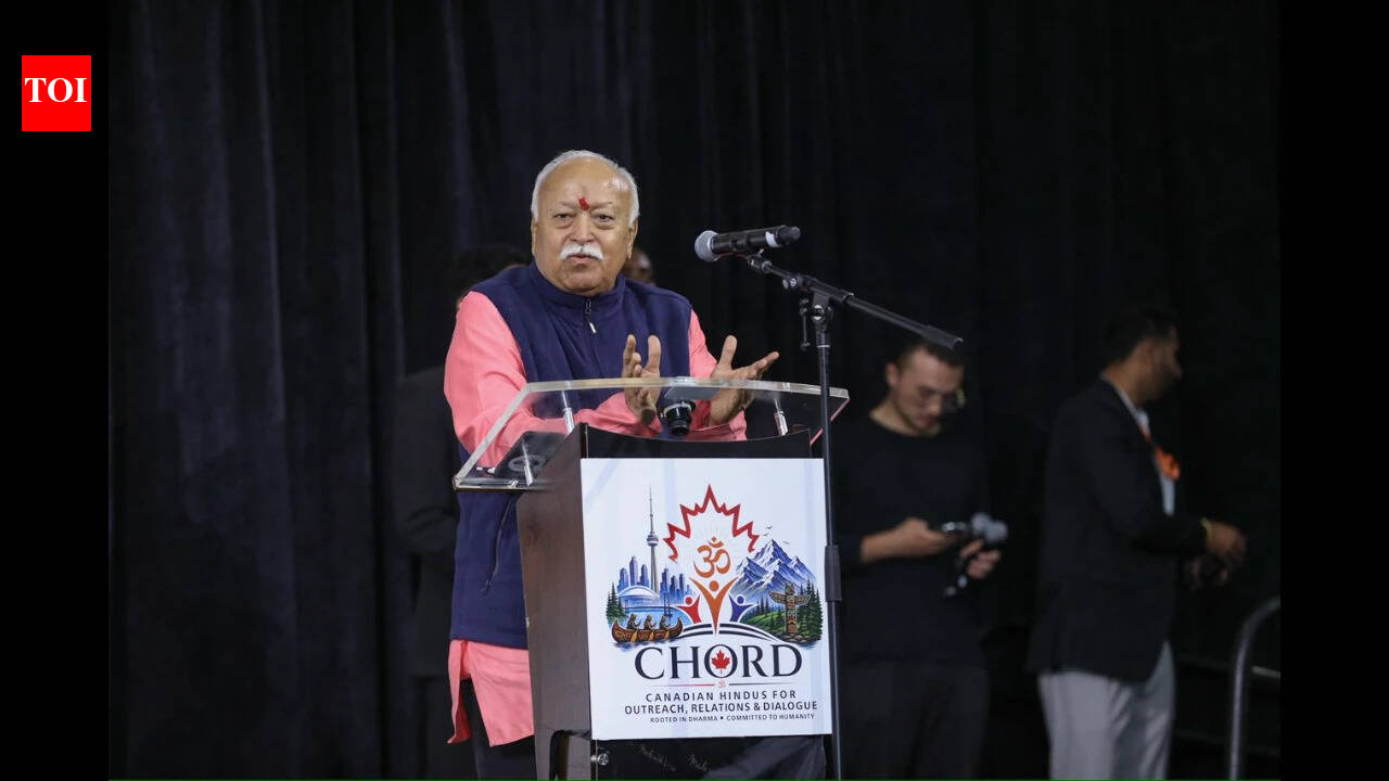 Mohan Bhagwat: India became ‘Vishwaguru’ through service, not pursuit of superpower status: RSS cheif Mohan Bhagwat in Toronto | India News