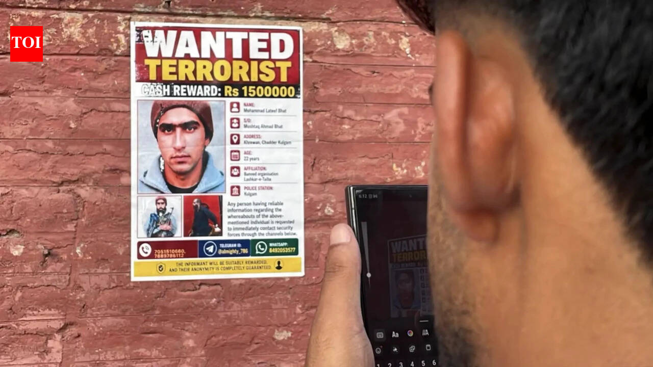 Police put up posters of Lashkar commander across J&K, declare Rs 15L reward | India News
