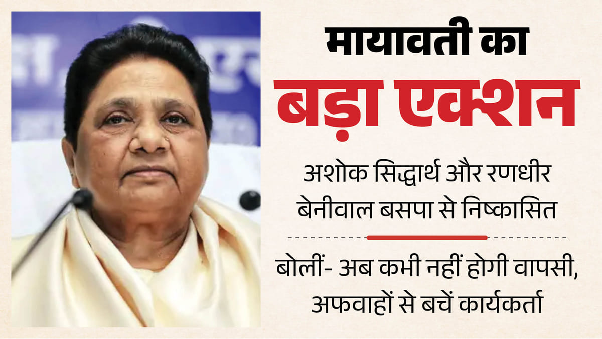 Up:मायावती ने संगठन में किया बड़ा फेरबदल, इन्हें दी बड़ी जिम्मेदारी; समधी अशोक और रणधीर बसपा से निष्कासित – Ashok Siddharth And Randheer Beniwal Expelled From Bsp Mayawati Says No Return Possible Now