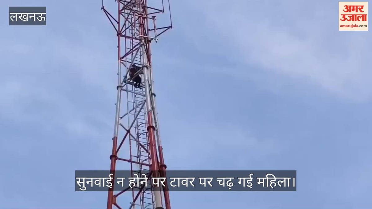 दबंगों ने जमीन कब्जाई, सुनवाई न होने पर टावर पर चढ़ गई महिला, समझाने पर मानी
