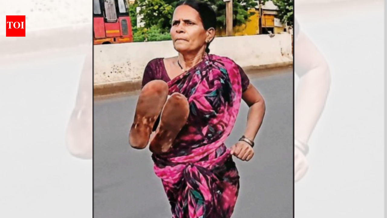 Barefoot mom in sari runs 3km to win Rs 5k for kids’ education | India News