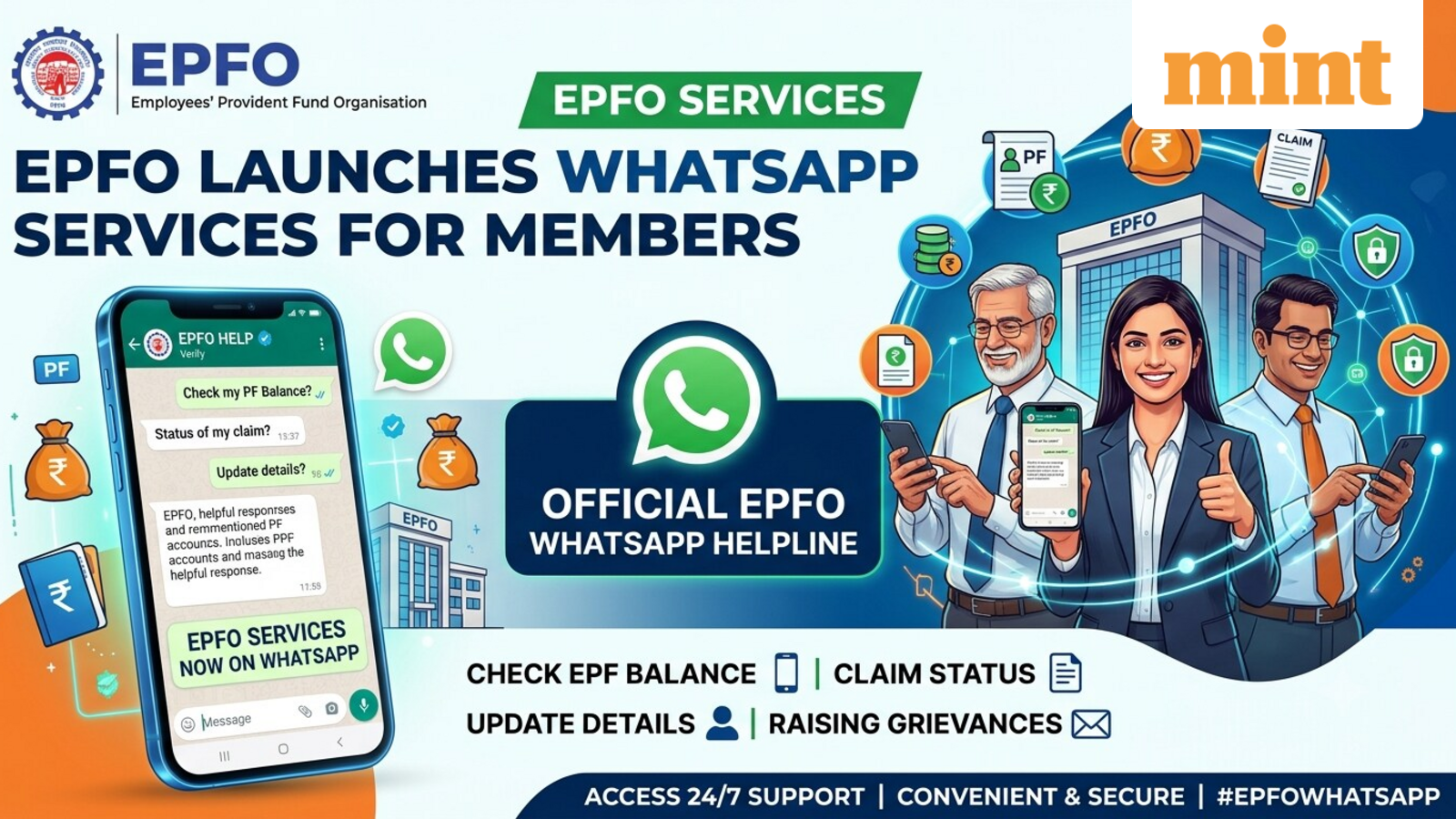 EPFO now on WhatsApp: View PF balance, last five transactions, track claim status — Here’s how members can join